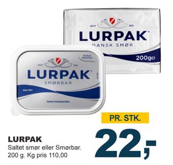 Let-Køb Lurpak smør saltet tilbud