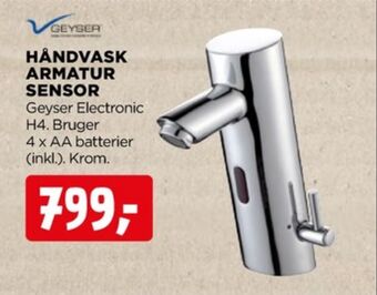 jem & fix Geyser håndvaskarmatur tilbud