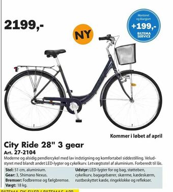 Biltema City Ride 28" 3 gear tilbud