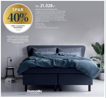 SengeSpecialisten Dunlopillo pure kontinentalseng tilbud