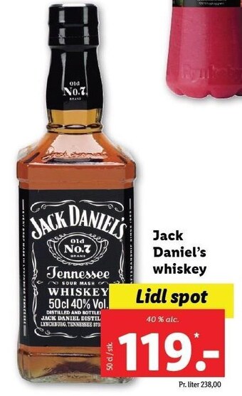 Lidl Jack daniel's whiskey tilbud
