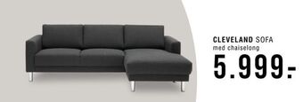 Ilva Cleveland sofa med chaiselong tilbud