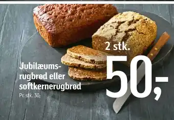 Føtex Jubilæumsrugbrød eller softkernerugbrød tilbud