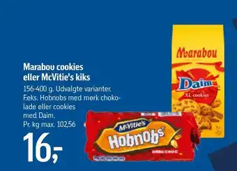 Føtex Marabou cookies eller mcvitie's kiks tilbud