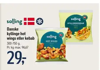 Føtex Danske kyllinge hot wings eller kebab tilbud