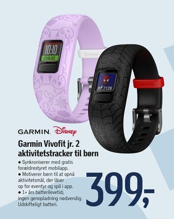 Føtex Garmin vivofit jr. 2 aktivitetstracker til børn tilbud