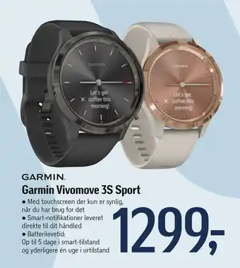 Føtex Garmin vivomove 3s sport tilbud