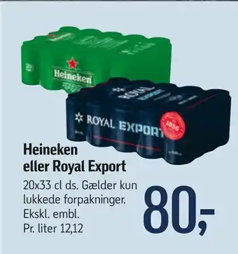 Føtex Heineken eller royal export tilbud