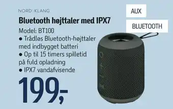 Bluetooth højttaler med ipx7