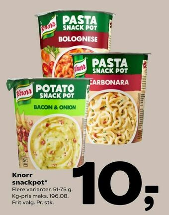 Coop 365 Knorr snackpot tilbud