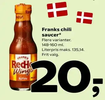 Coop 365 Franks chili saucer tilbud