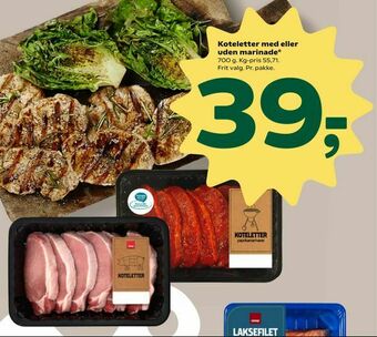 Coop 365 Koteletter med eller uden marinade tilbud