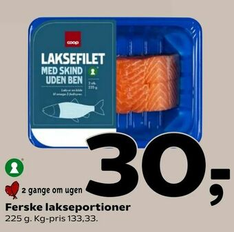 Coop 365 Ferske lakseportioner tilbud