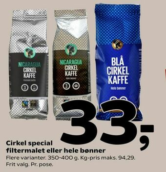 Coop 365 Cirkel special filtermalet eller hele bønner tilbud