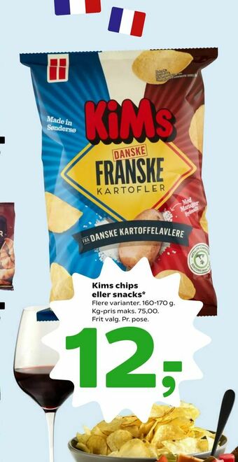 Coop 365 Kims chips eller snacks tilbud