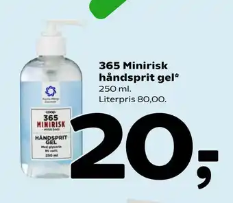 Coop 365 365 Minirisk håndsprit gel tilbud