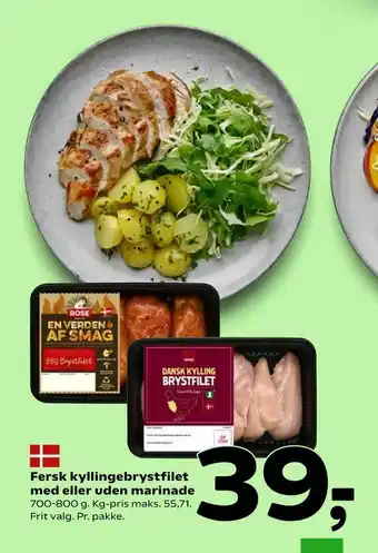 Coop 365 Fersk kyllingebrystfilet med eller uden marinade tilbud
