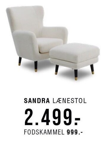 Ilva Sandra lænestol el. fodskammel tilbud