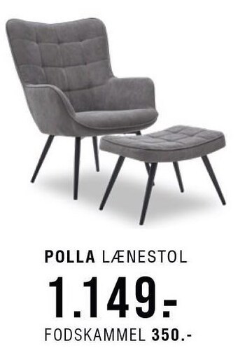 Ilva Polla lænestol el. fodskammel tilbud