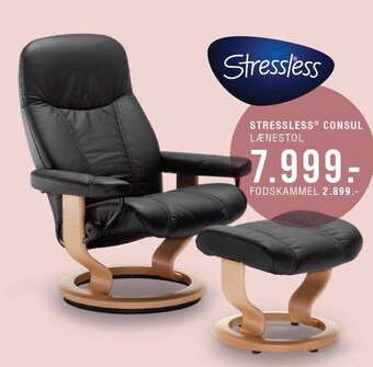 Ilva Stressless consul lænestol el. fodskammel tilbud