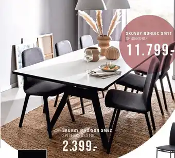 Ilva Skovby nordic sm11 spisebord el. skovby madison sm92 spisebordsstol tilbud