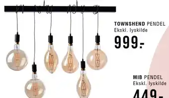 Ilva Townshend pendel ekskl. lyskilde tilbud