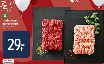 Føtex Hakket Okse-eller Grisekød tilbud