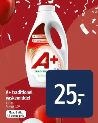 Føtex A+ Traditionel Vaskemiddel tilbud
