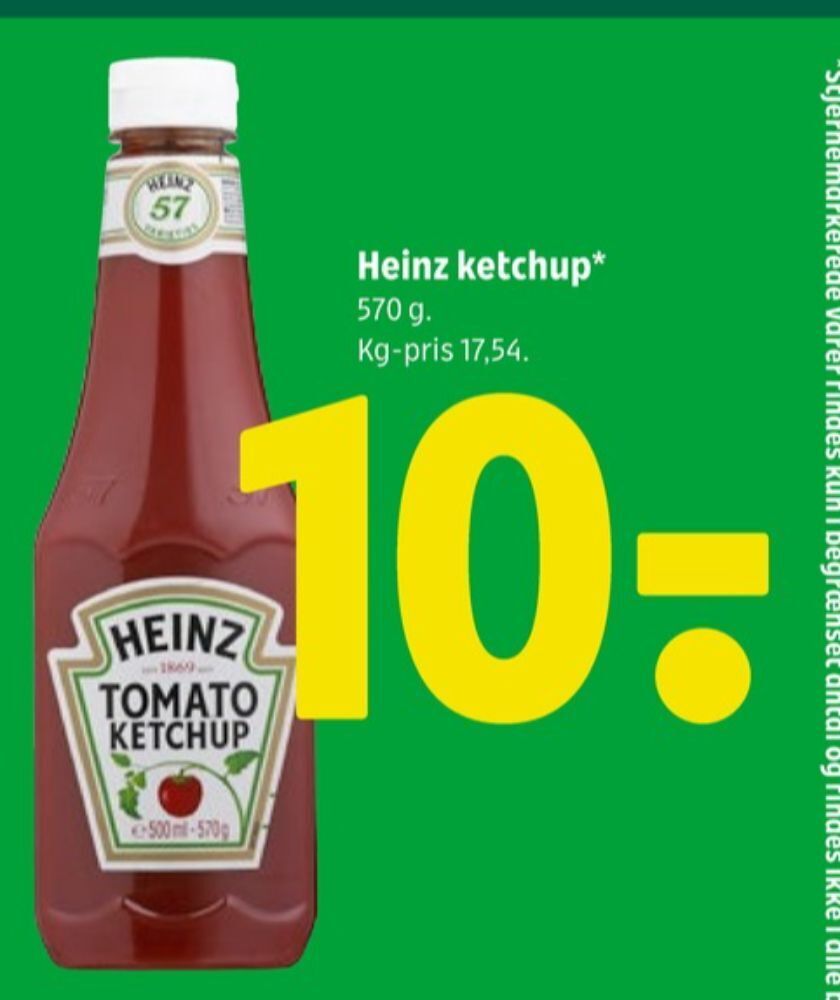 Heinz ketchup tilbud hos Coop 365