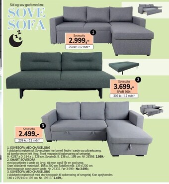 Daells Bolighus Sovesofa tilbud