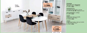 Daells Bolighus Spisebord, spisestuestol, skænk eller vitrine tilbud