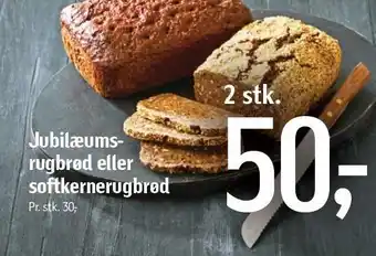 Føtex Jubilæumsrugbrød el. softkernerugbrød 2 stk. tilbud