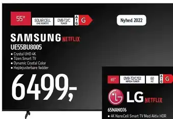 Føtex Ue55bu8005 samsung smart tv tilbud