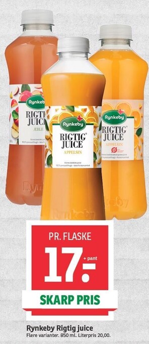 SPAR Rynkeby rigtig juice tilbud