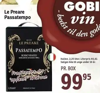 SPAR Le preare passatempo vin tilbud