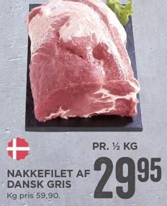 MENY Nakkefilet af dansk gris tilbud