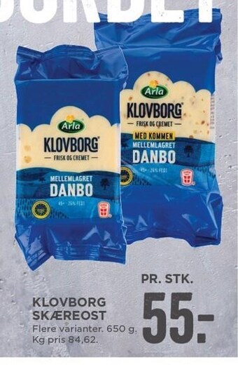 MENY Klovborg skæreost tilbud