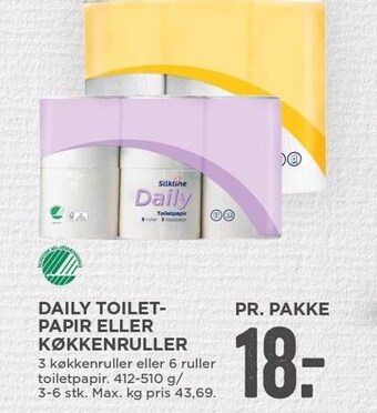 MENY Daily toiletpapir el. køkkenruller tilbud