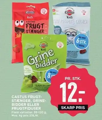 Frugtstænger, grinebidder eller frugtfiduser