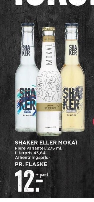 MENY Shaker el. mokai tilbud
