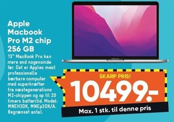 Bilka Apple macbook pro m2 chip 256 gb tilbud