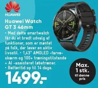 Bilka Huawei watch gt 3 46 mm tilbud