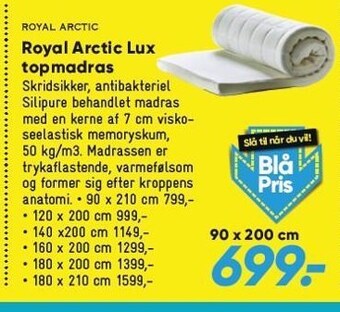 Bilka Royal arctic lux topmadras tilbud