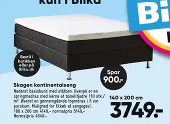 Bilka Skagen kontinentalseng tilbud