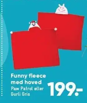 Bilka Funny fleece m. hoved tilbud