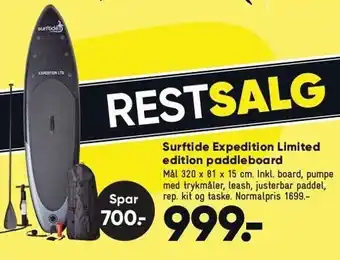 Bilka Surftide expedition limited edition paddleboard tilbud