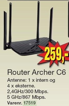 Harald Nyborg Router archer c6 tilbud