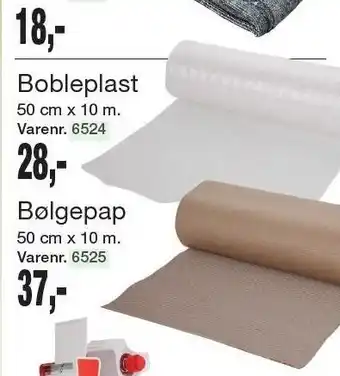 Harald Nyborg Bobleplast el. bølgepap tilbud