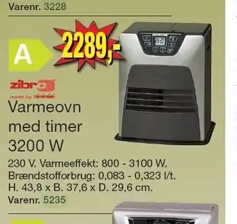 Harald Nyborg Varmeovn med timer 3100 w tilbud