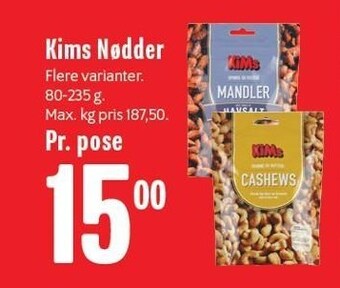 Min Købmand Kims nødder tilbud
